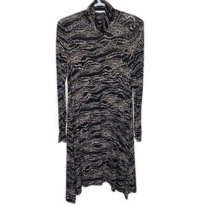Anthropologie Maeve turtleneck printed swing dress size S